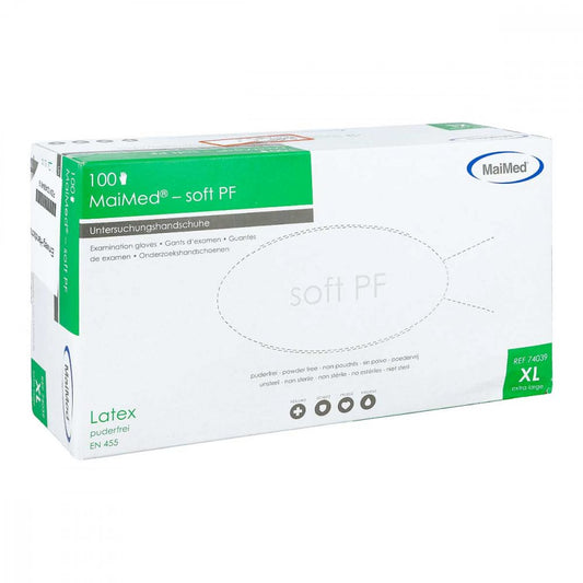 Handschuhe Einmal Latex Puderfrei Xl (100 stk)