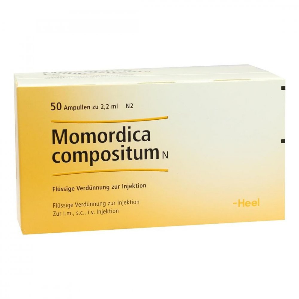 Das Produktfoto zeigt Momordica Compositum N Ampullen (50 stk) PZN 02506525