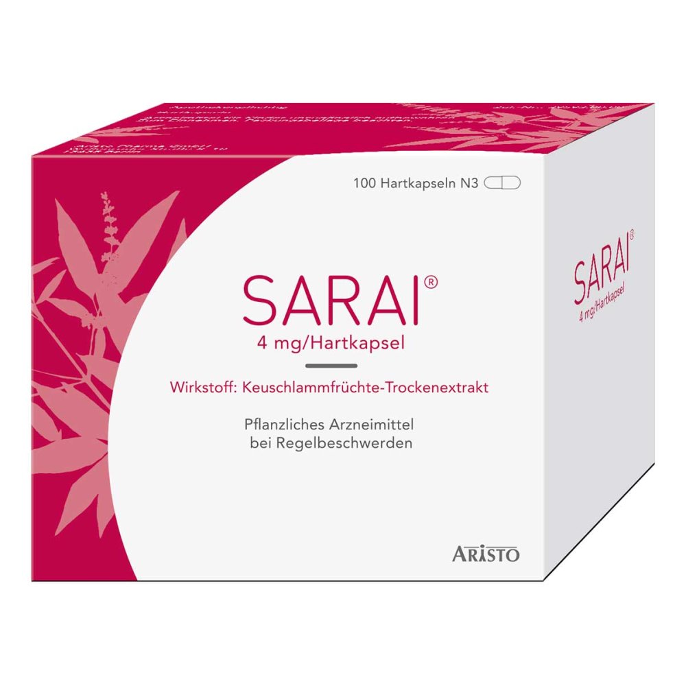 Das Produktfoto zeigt Sarai Hartkapseln (100 stk) PZN 02515866