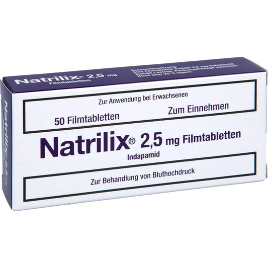 Das Produktfoto zeigt Natrilix 2,5 Mg Filmtabletten (50 stk) PZN 02520005