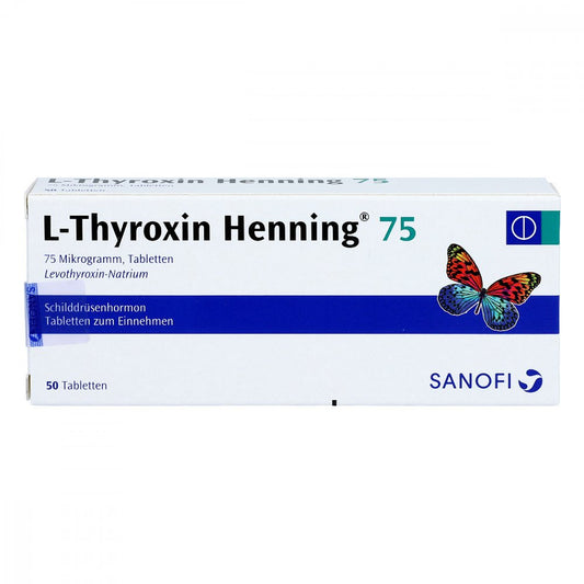 Das Produktfoto zeigt L-Thyroxin 75 Henning Tabletten (50 stk) PZN 02532735