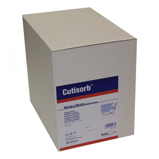 Das Produktfoto zeigt Cutisorb Saugkompressen Unsteril 10x20 Cm (100 stk) PZN 02536880