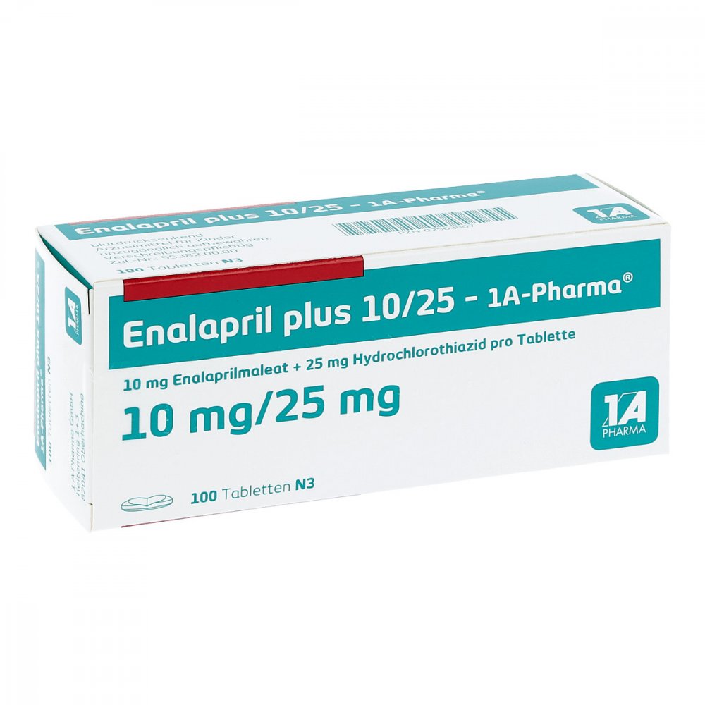 Enalapril Plus 10/25-1a Pharma Tabletten (100 stk)