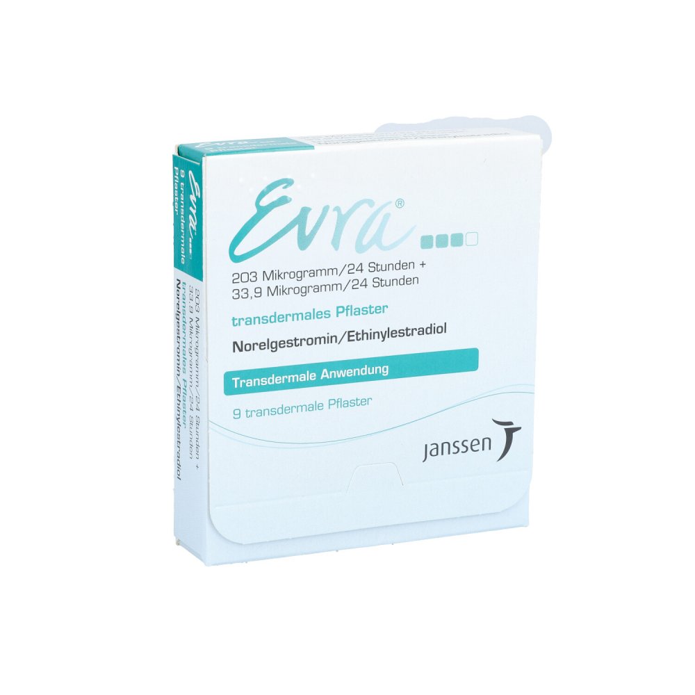 Evra 203 Μg/24 Std.+33,9 Μg/24 Std.Transd.Pflaster (9 stk)