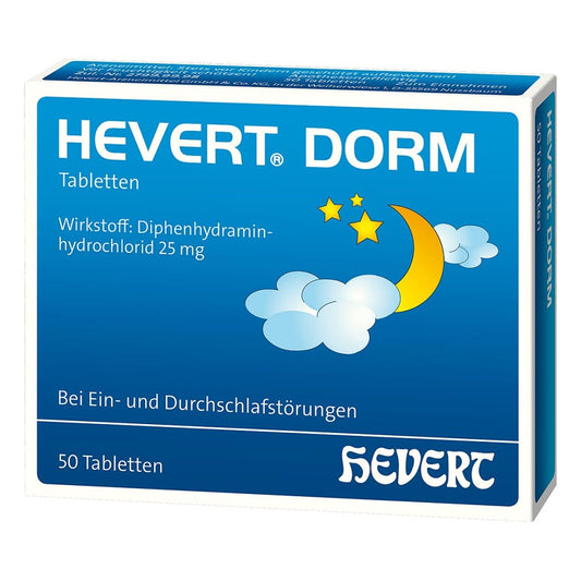 Das Produktfoto zeigt Hevert Dorm Tabletten (50 stk) PZN 02567828