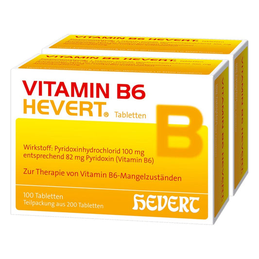 Das Produktfoto zeigt Vitamin B6 Hevert Tabletten (200 stk) PZN 02567840