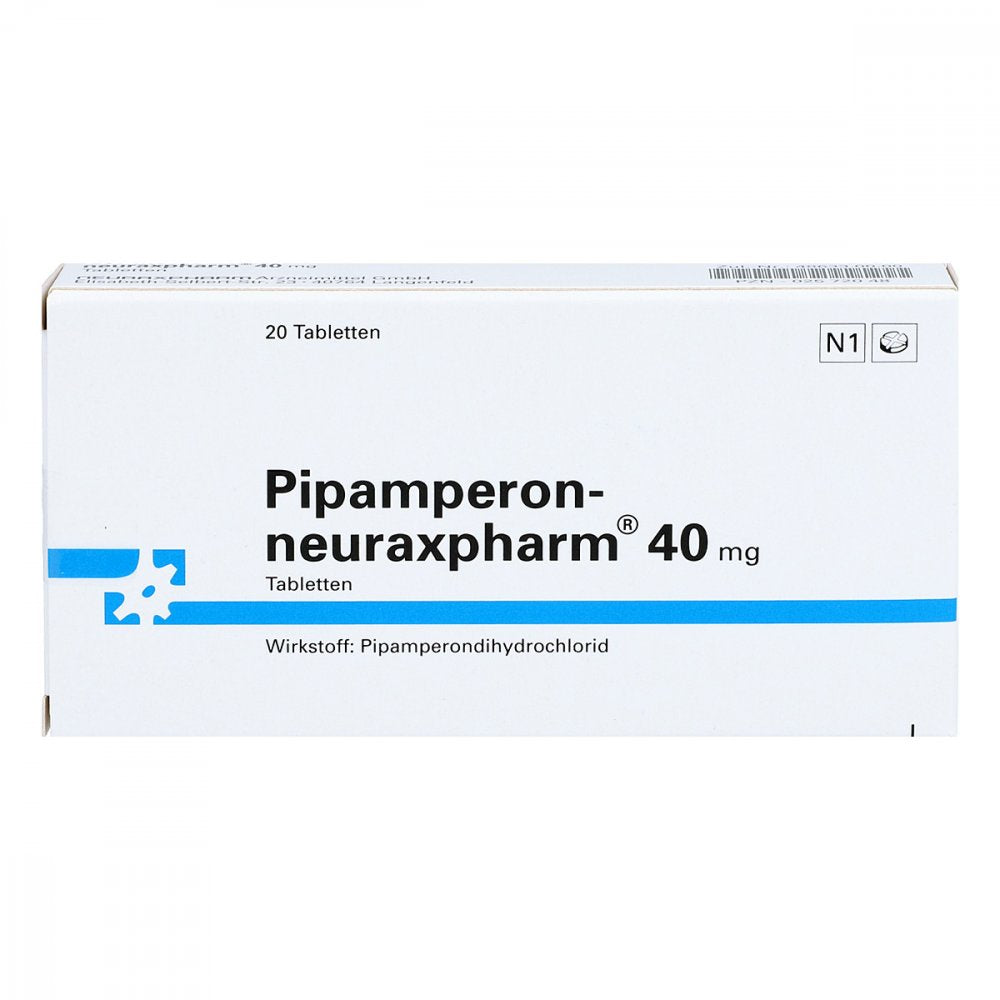 Das Produktfoto zeigt Pipamperon-Neuraxpharm 40 Mg Tabletten (20 stk) PZN 02572048