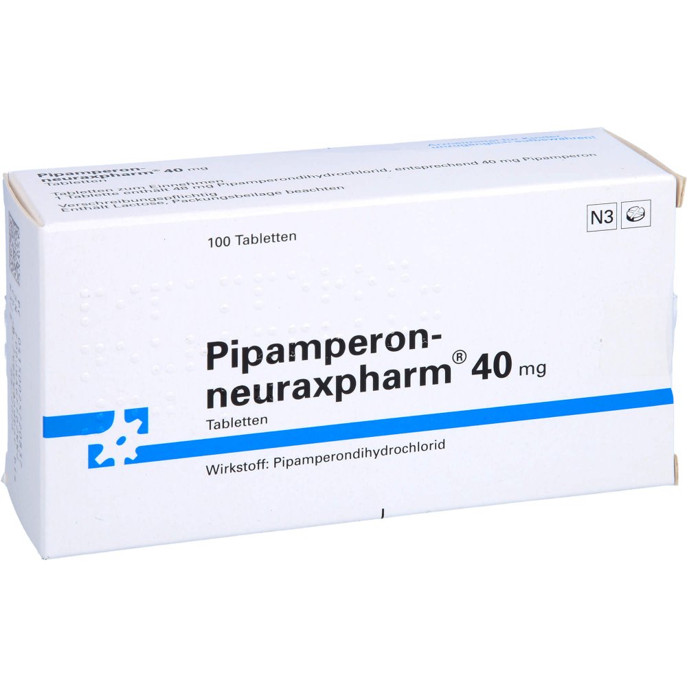 Das Produktfoto zeigt Pipamperon-Neuraxpharm 40 Mg Tabletten (100 stk) PZN 02572083