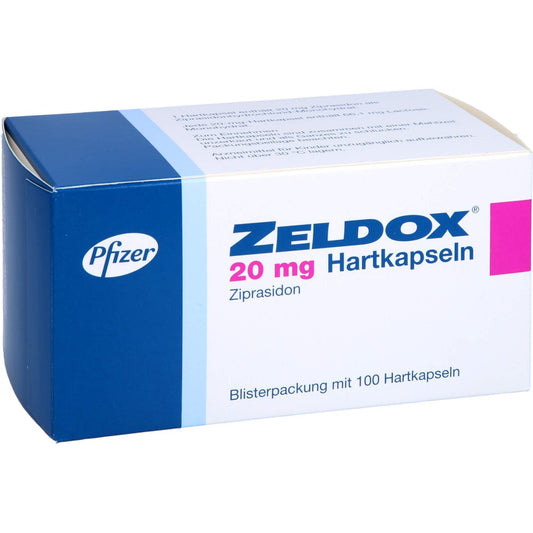 Das Produktfoto zeigt Zeldox 20 Mg Hartkapseln (100 stk) PZN 02583023