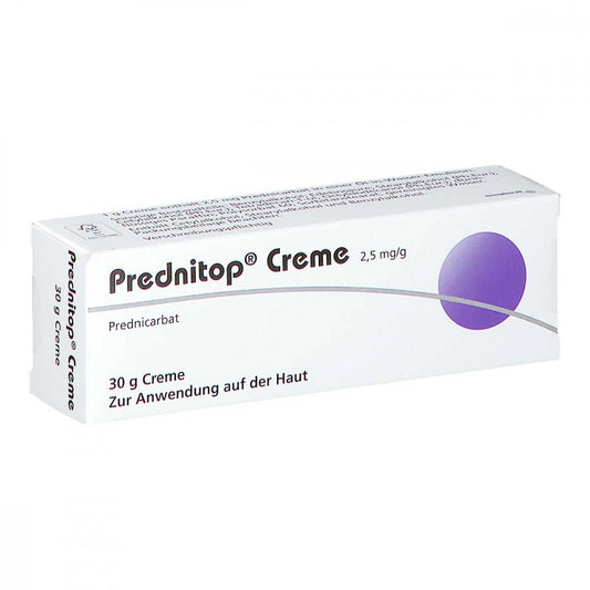 Das Produktfoto zeigt Prednitop Creme (30 g) PZN 02588003