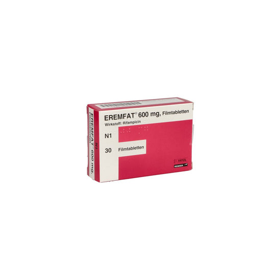 Das Produktfoto zeigt Eremfat 600 Mg Filmtabletten (30 stk) PZN 02591011