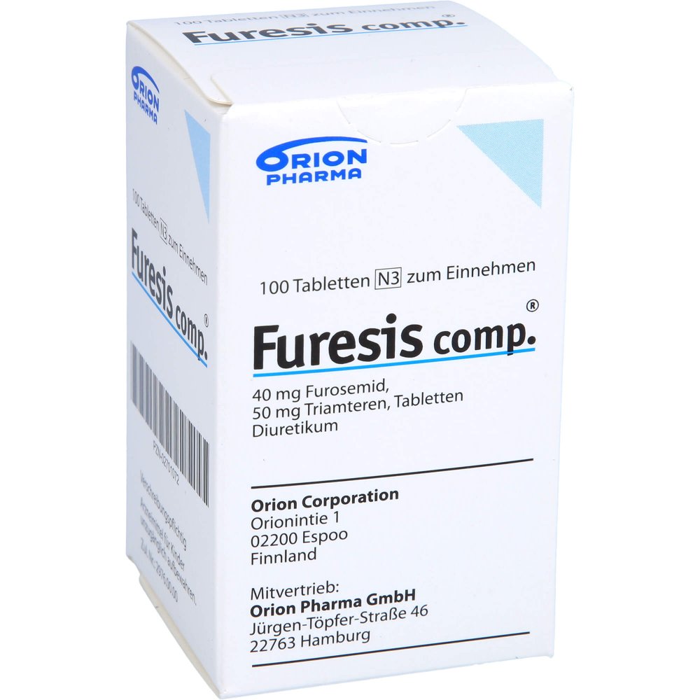 Das Produktfoto zeigt Furesis Comp. Tabletten (100 stk) PZN 02701072