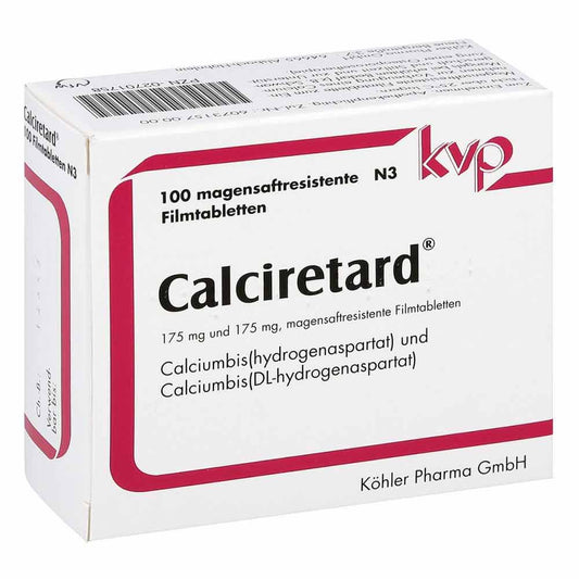 Das Produktfoto zeigt Calciretard Magensaftresistente Dragees (100 stk) PZN 02701758