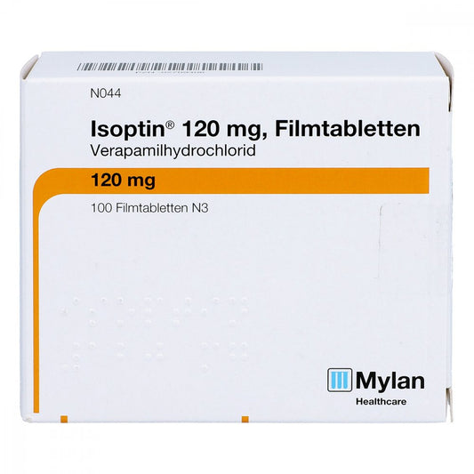 Das Produktfoto zeigt Isoptin 120 Mg Filmtabletten (100 stk) PZN 02709406