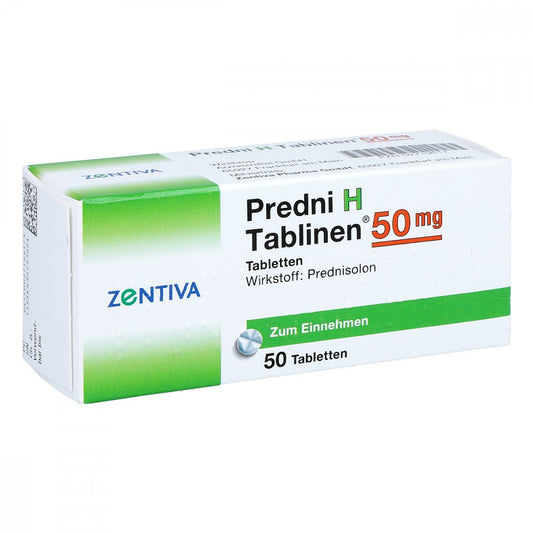 Das Produktfoto zeigt Predni H Tablinen 50 Mg Tabletten (50 stk) PZN 02719617