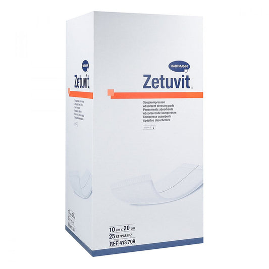 Zetuvit Saugkompressen Steril 10x20 Cm (25 stk)