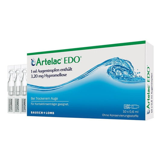 Das Produktfoto zeigt Artelac Edo Augentropfen (10X0.6 ml) PZN 02726184