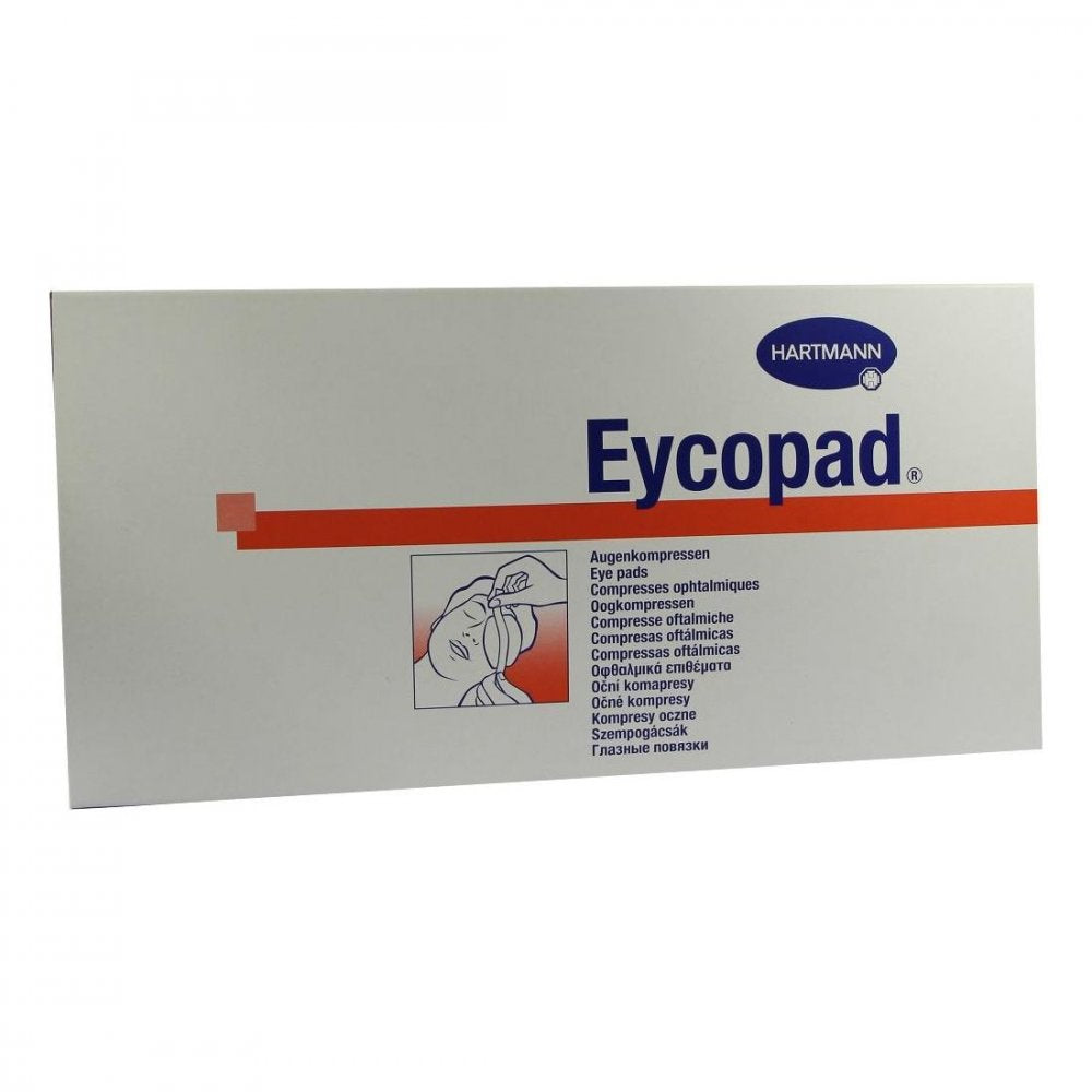 Das Produktfoto zeigt Eycopad Augenkompressen 56x70 Mm Unsteril (50 stk) PZN 02733356