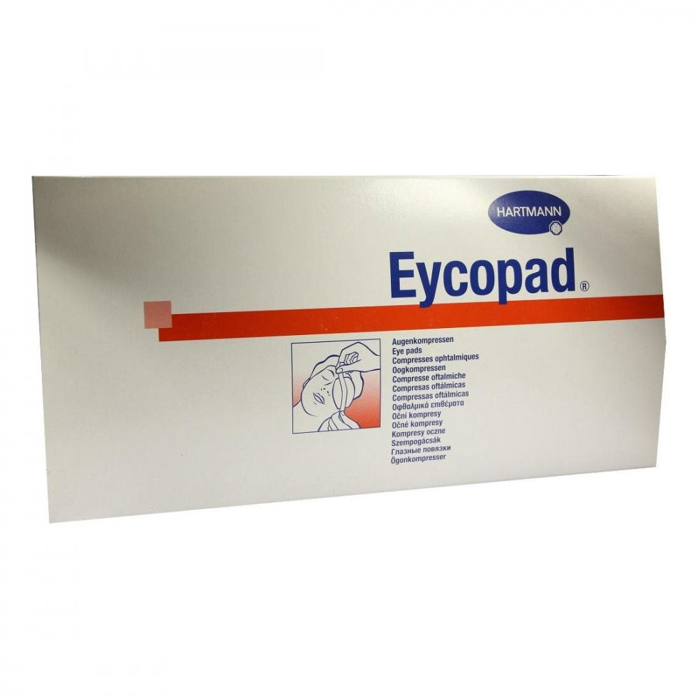 Das Produktfoto zeigt Eycopad Augenkompressen 70x85 Mm Unsteril (50 stk) PZN 02733362