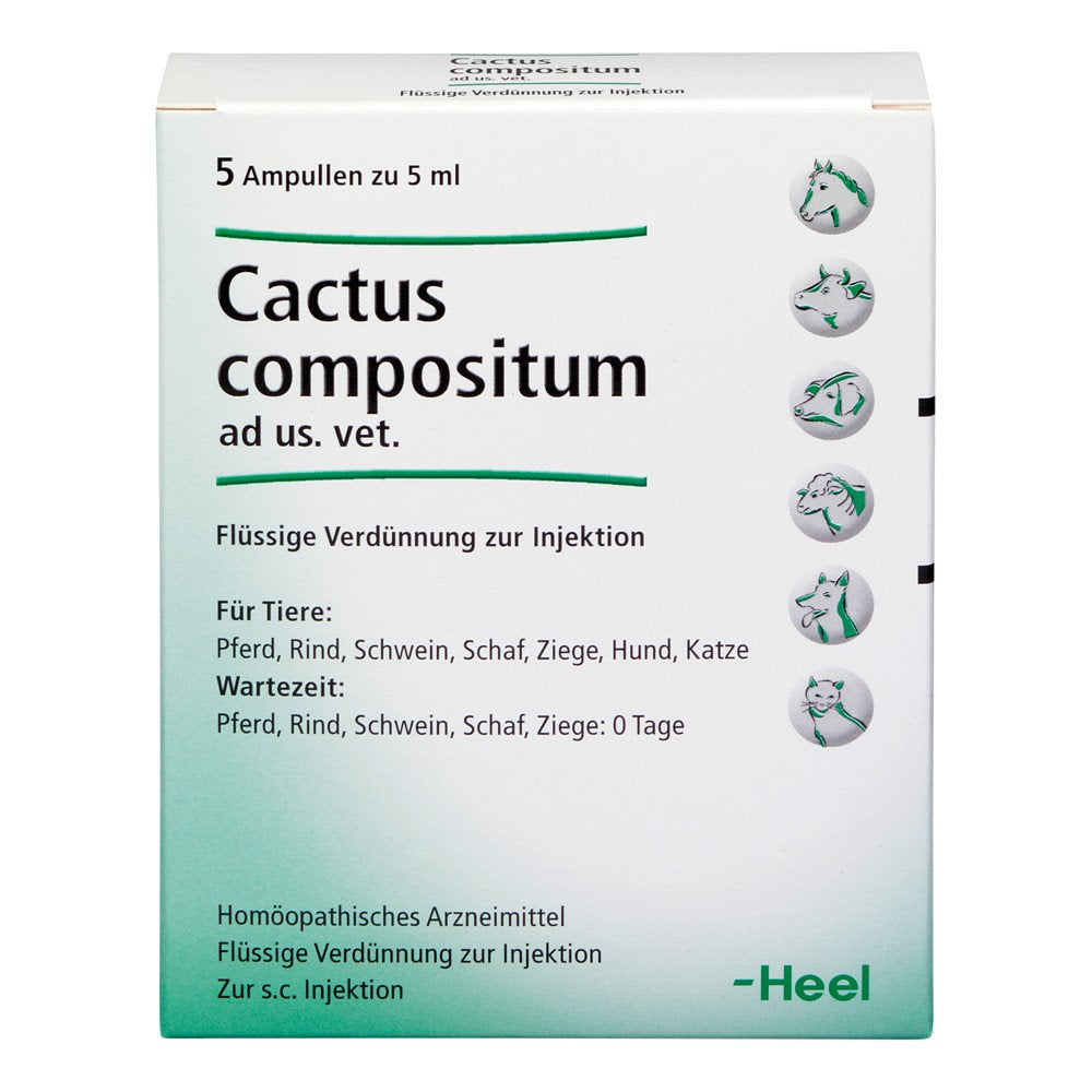 Das Produktfoto zeigt Cactus Compositum Ad Us.Vet.Ampullen (5 stk) PZN 02733913