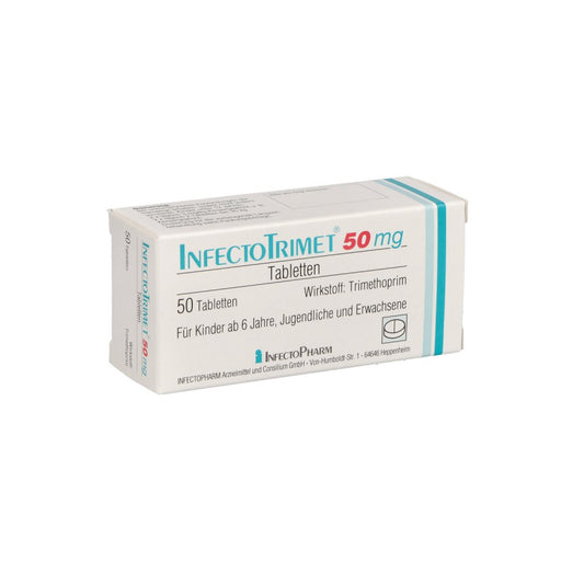 Das Produktfoto zeigt Infectotrimet 50 Mg Tabletten (50 stk) PZN 02736024