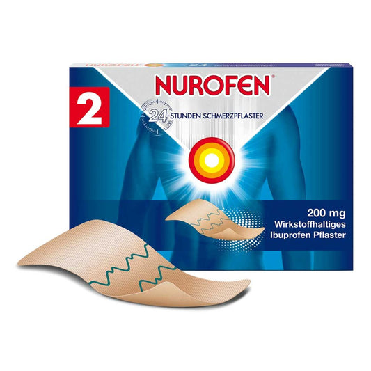 Das Produktfoto zeigt Nurofen 24-Stunden Schmerzpflaster 200 Mg (2 stk) PZN 02740735