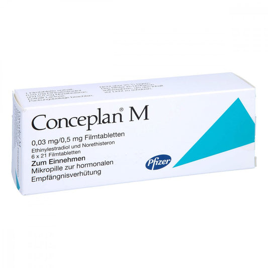 Das Produktfoto zeigt Conceplan M Filmtabletten (6X21 stk) PZN 02742912