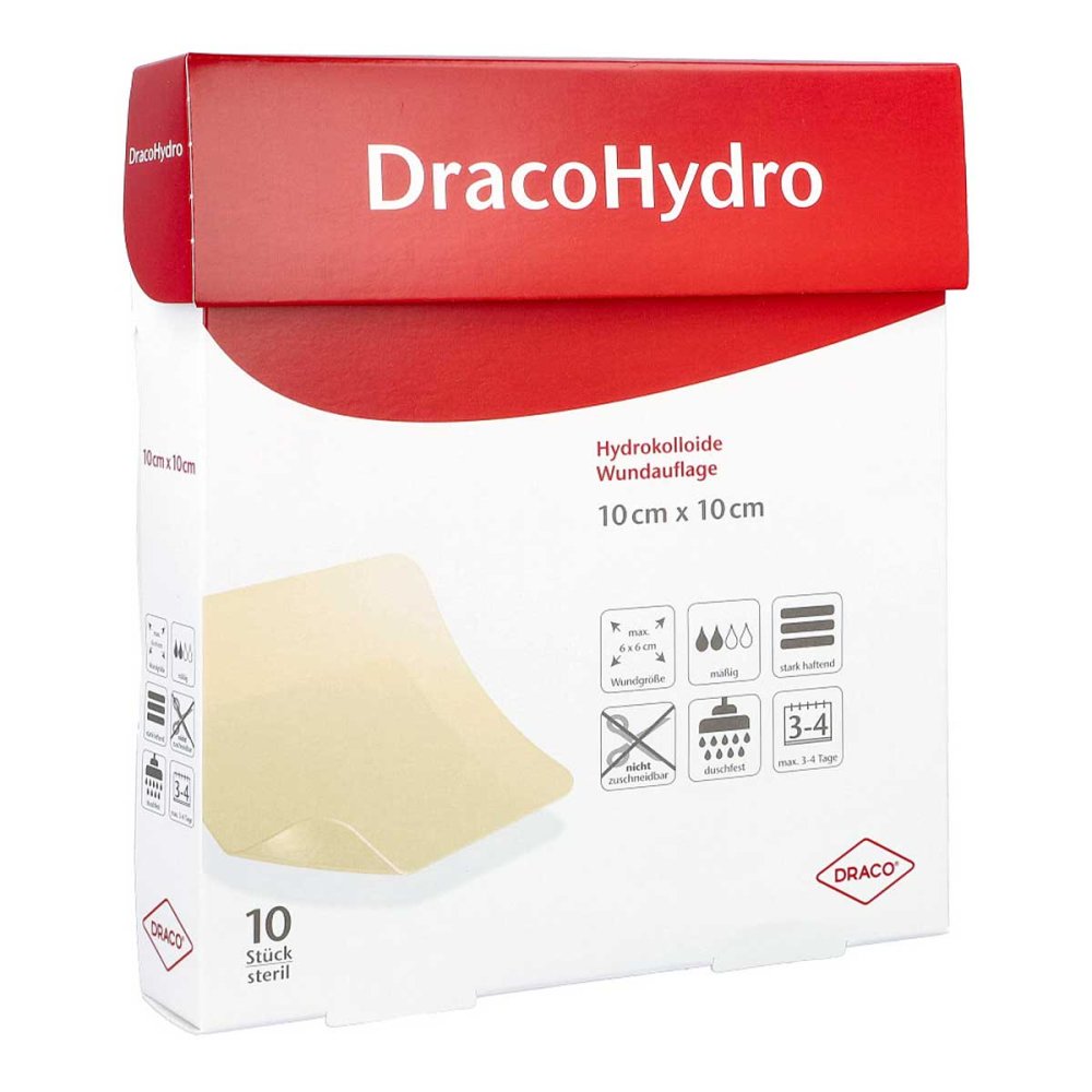 Dracohydro Hydrokoll.Wundauflage 10x10 Cm (10 stk)