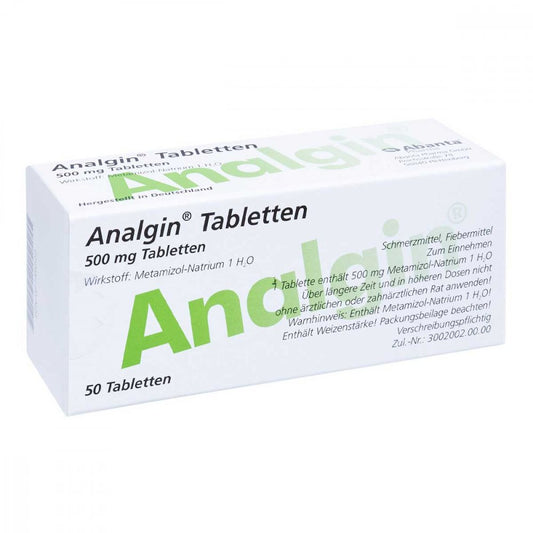 Das Produktfoto zeigt Analgin Tabletten (50 stk) PZN 02749222