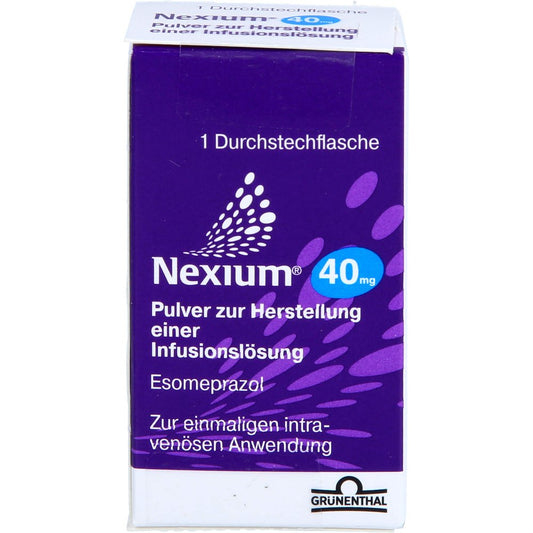 Das Produktfoto zeigt Nexium 40 Mg Pulver Z.Herst.E.Infusionslösung (1 stk) PZN 02750225