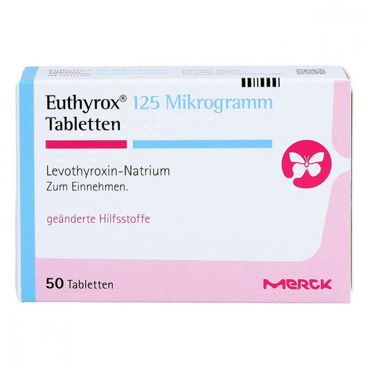 Das Produktfoto zeigt Euthyrox 125 Mikrogramm Tabletten (50 stk) PZN 02754737