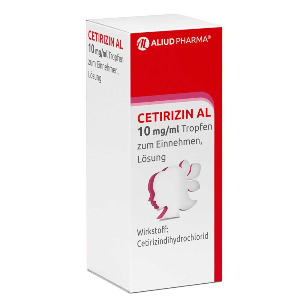 Das Produktfoto zeigt Cetirizin Al 10 Mg/Ml Tropfen Zum Einnehmen (10 ml) PZN 02756920