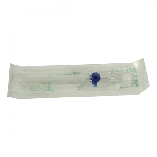 Das Produktfoto zeigt Vasofix Braunüle 22 G 25 Mm Blau (1 stk) PZN 02758801