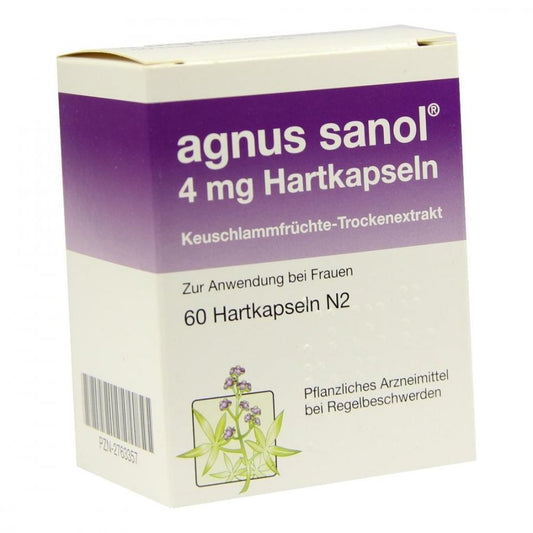 Das Produktfoto zeigt Agnus Sanol Hartkapseln (60 stk) PZN 02763357