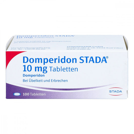 Das Produktfoto zeigt Domperidon Stada 10 Mg Tabletten (100 stk) PZN 02764279