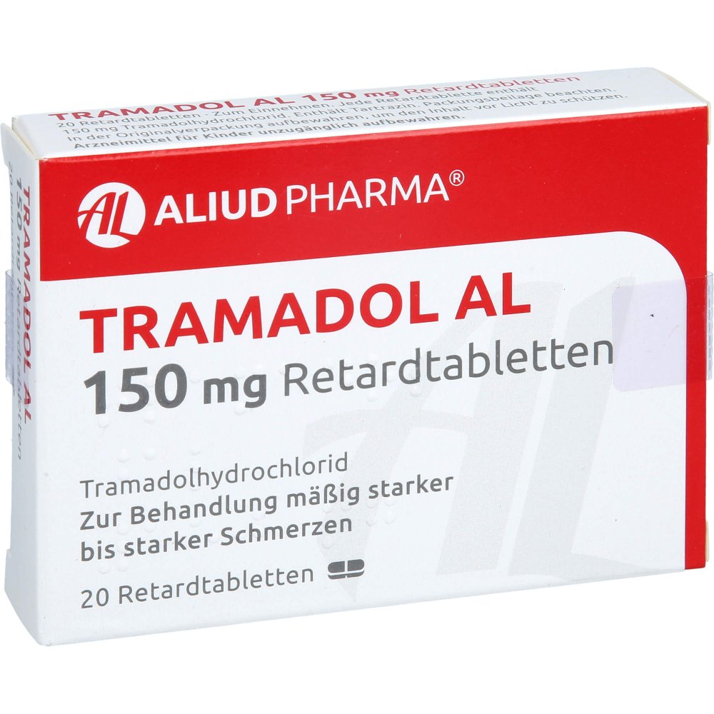 Das Produktfoto zeigt Tramadol Al 150 Mg Retardtabletten (20 stk) PZN 02766031