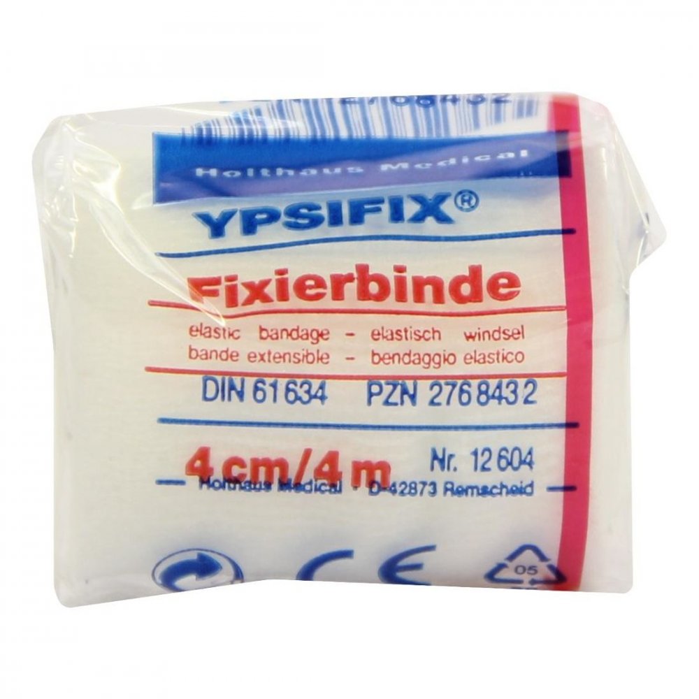 Das Produktfoto zeigt Fixierbinde Ypsifix Elastisch 4 Cmx4 M I.Zellglas (1 stk) PZN 02768432