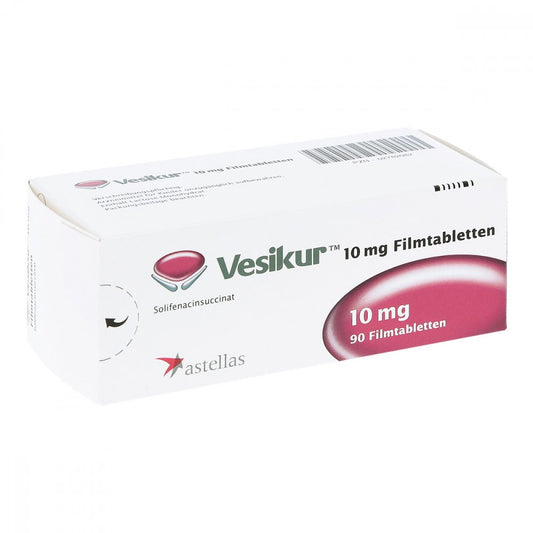 Das Produktfoto zeigt Vesikur 10 Mg Filmtabletten (90 stk) PZN 02782082