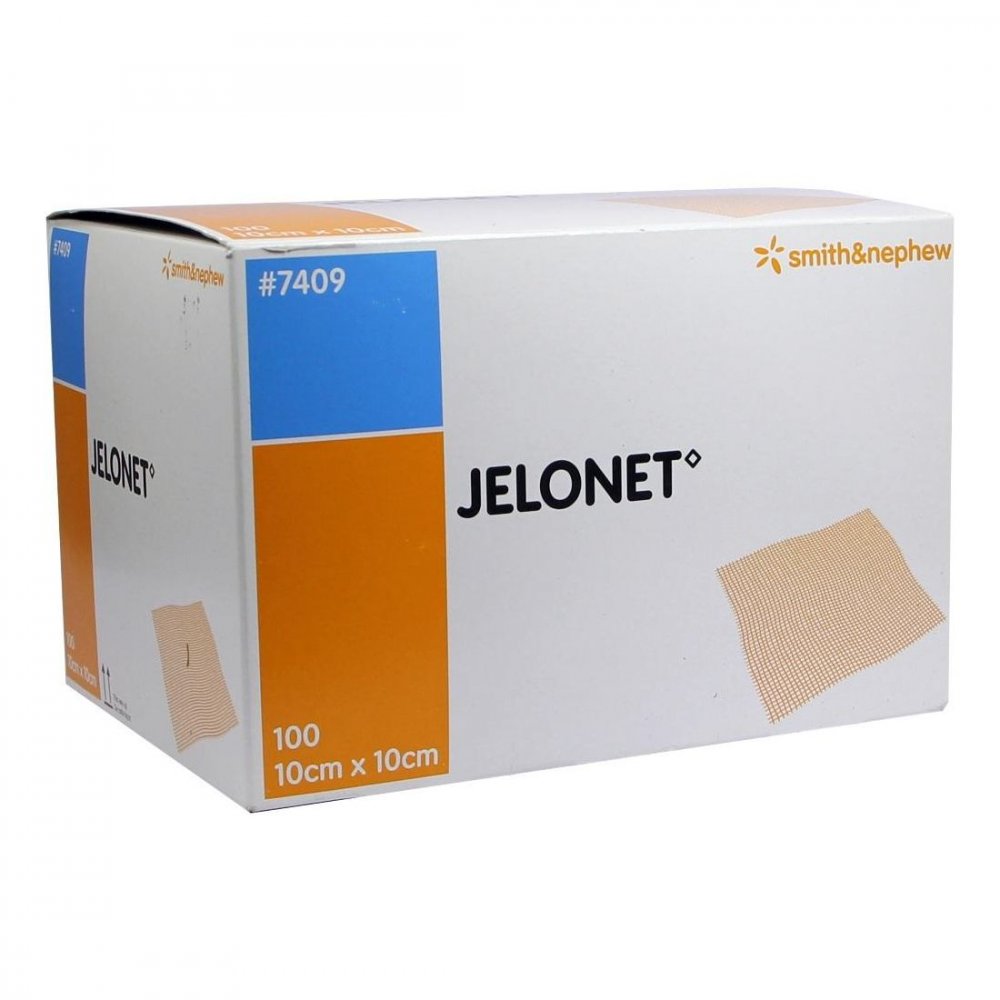 Das Produktfoto zeigt Jelonet Paraffingaze 10x10 Cm Steril (100 stk) PZN 02782449
