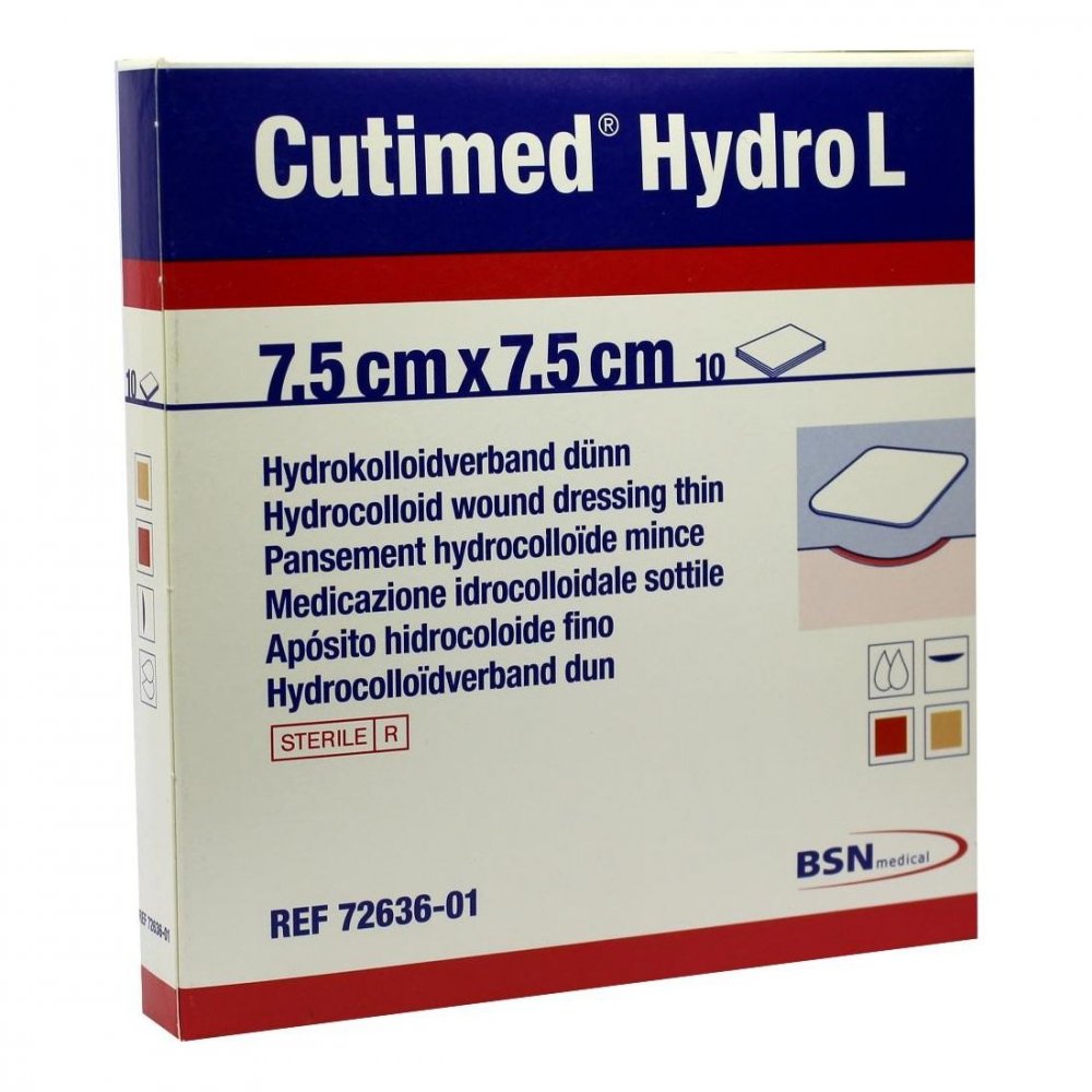 Cutimed Hydro L Hydrokolloidverb.Dünn 7,5x7,5 Cm (10 stk)