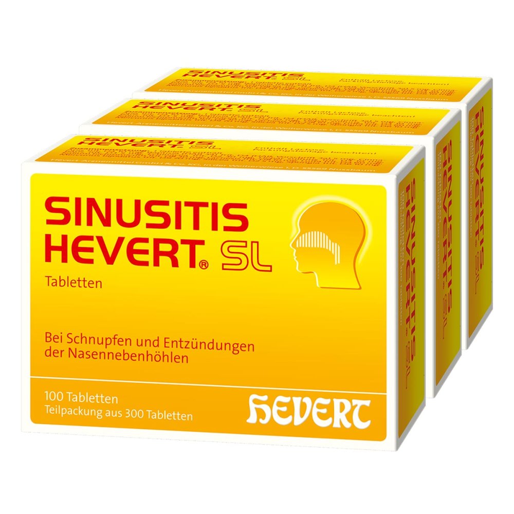 Das Produktfoto zeigt Sinusitis Hevert Sl Tabletten (300 stk) PZN 02785028