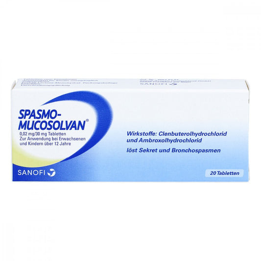 Das Produktfoto zeigt Spasmo Mucosolvan Tabletten (20 stk) PZN 02787688