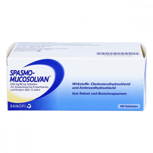 Das Produktfoto zeigt Spasmo Mucosolvan Tabletten (100 stk) PZN 02787702
