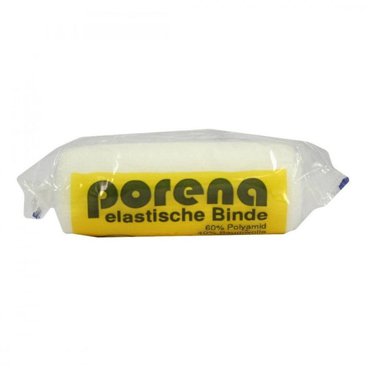 Das Produktfoto zeigt Porena Elast.Mullbinde 8 Cm Weiß M.Cello (1 stk) PZN 02795009