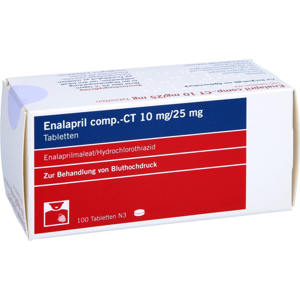 Das Produktfoto zeigt Enalapril Comp-Ct 10/25 Mg Tabletten (100 stk) PZN 02809579