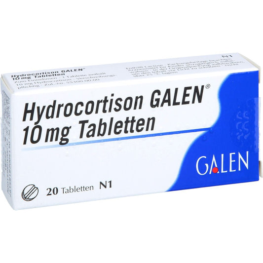 Das Produktfoto zeigt Hydrocortison Galen 10 Mg Tabletten (20 stk) PZN 02818549