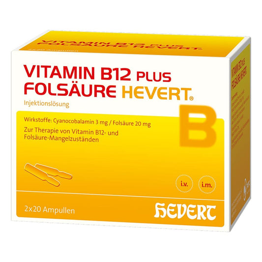 Vitamin B12 Plus Folsäure Hevert A 2 Ml Ampullen (2X20X2 ml)