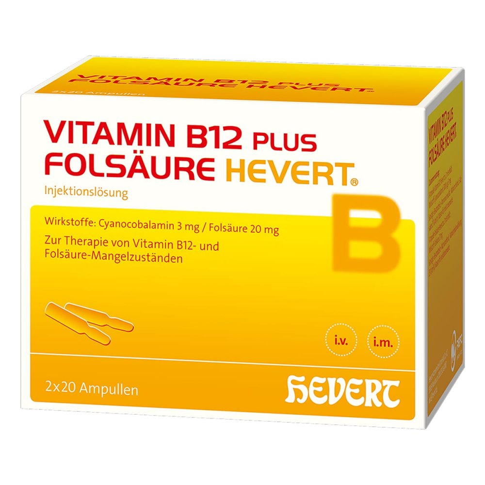 Vitamin B12 Plus Folsäure Hevert A 2 Ml Ampullen (2X20X2 ml)