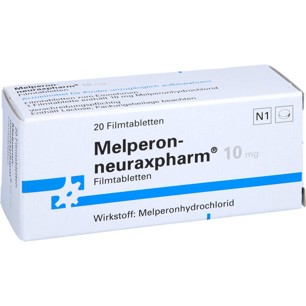 Das Produktfoto zeigt Melperon-Neuraxpharm 10 Mg Filmtabletten (20 stk) PZN 02841896