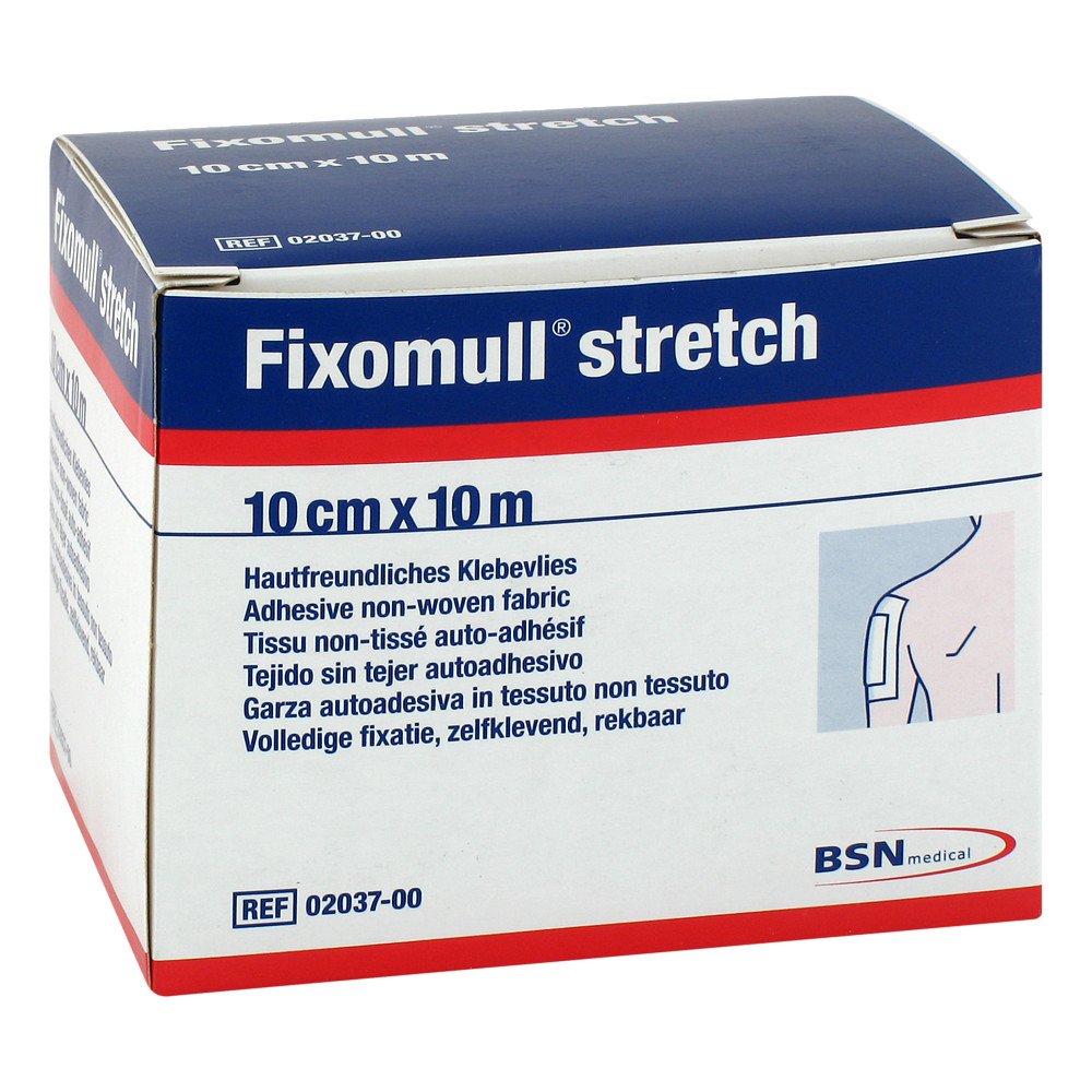 Das Produktfoto zeigt Fixomull Stretch 10 Cmx10 M (1 stk) PZN 02842565